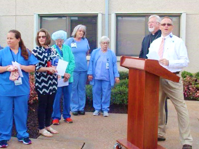 Adam Kless, CNO speaks to his nurses