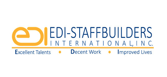 The Avant-EDI Staffbuilders logo features "EDI-STAFFBUILDERS INTERNATIONAL, INC." with the tagline "Excellent Talents,