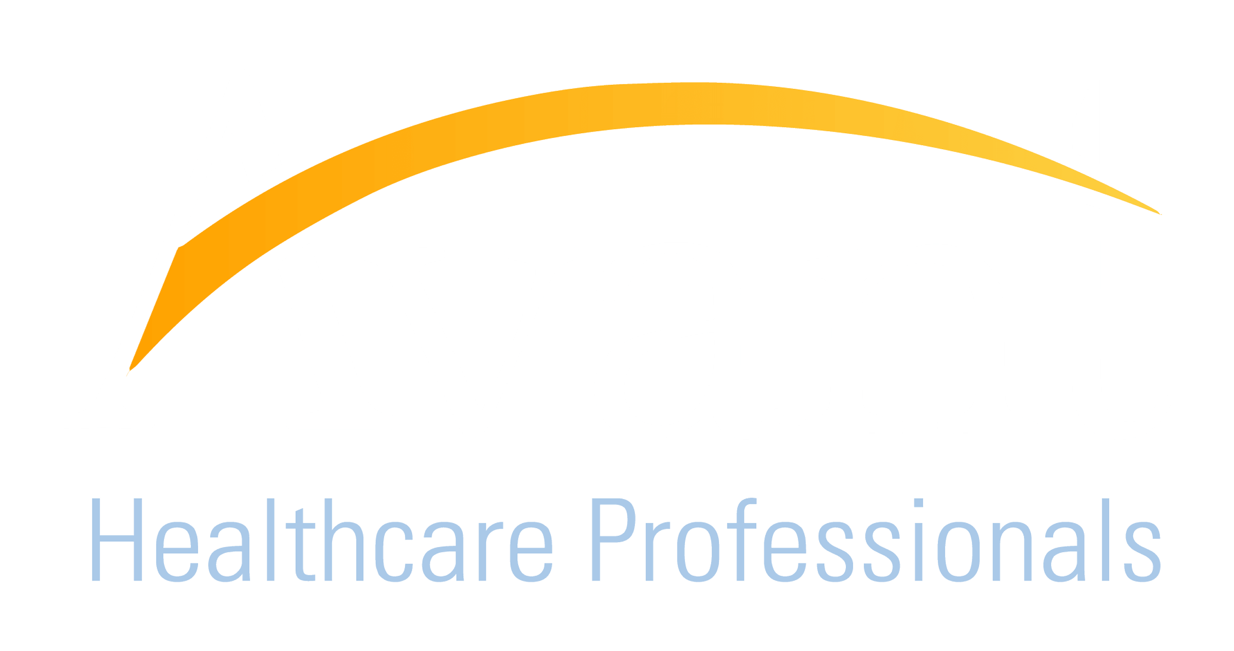 Avant-White-Logo@2x White text "Avant" with an orange swoosh above and "Healthcare Professionals" in light blue below on a black background.